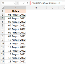 how to autofill only weekday dates in