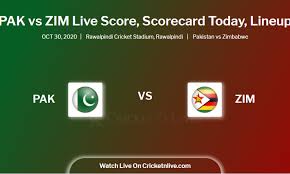 Hosts win by 6 wickets. Pakistan Vs Zimbabwe Live Scores