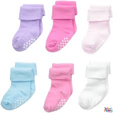 Jefferies Socks Baby Boys Non Skid Turn Cuff Socks 6 Pair