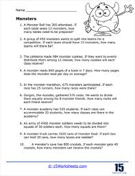 Division Word Problems Worksheets 15