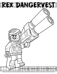 Lego coloring pages wyldstyle and emmet together. Lego Movie 2 Rex Colouring Pages Coloringpages2019