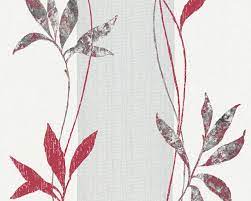 Metallic red and silver wallpaper. A S Creation Wallpaper Floral Grey Metallic Red Silver 326545