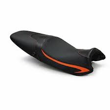 Orange Leather Motorcycle Seat Cover