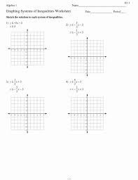 Linear Inequalities Worksheet Graphing