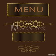 Fancy Brown And Gold Menu Cover Buy This Stock Vector And Explore