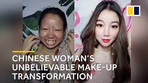 with make up chinese woman transforms