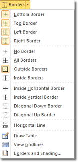 adding borders to a table in word