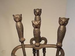 antique figural cast iron owls