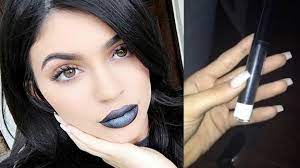kylie jenner unveils new black lipstick