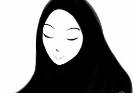 Animasi hijab bercadar gambar islami. Gambar Kartun Comel Hitam Putih
