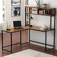 Choose a writing desk or sauder computer desk to fit your lifestyle and personal taste. Buy Tribesigns L Shaped Desk With Hutch 55 Corner Computer Desk Gaming Table Workstation With Storage Bookshelf For Home Office Vintage Walnut Online In Uae B07pvmzx1j
