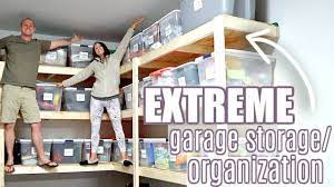 organization diy garage shelving