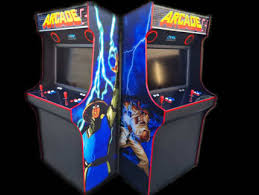 full size arcade machine with side art