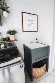 Hiding a sink that's in the bedroom. How To Hide Your Utility Sink Faux Cabinet Tutorial Within The Grove