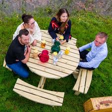 8 Seater Round Commercial Picnic Pub Table