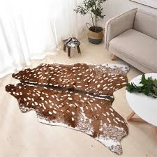 fashion hot faux deer printed carpet