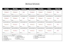 workout schedule for weightloss