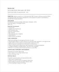 Example Resume For Internship Resume Objective For Internship Domov clinicalneuropsychology us