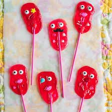 valentine monster lollipops jolly