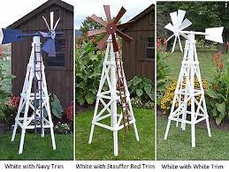 amish made wooden farm windmill yard