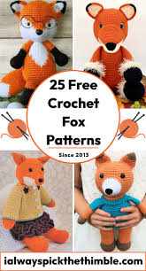 25 free crochet fox patterns amigurumi