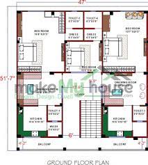 Buy 47x50 House Plan 47 By 50 Front