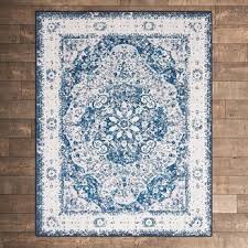 oriental blue ivory area rug