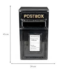 Cast Iron Black Wall Mounted Post Box