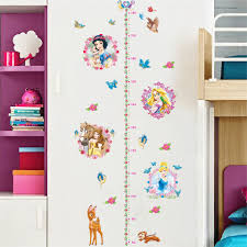 Us 2 43 14 Off Cartoon Height Measure Wall Sticker For Kids Room Girl Bedroom Fairy Princess Growth Chart Home Decor Removable Pvc Mural Poste In