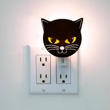 Black Cat Night Light Kikkerland Design Inc