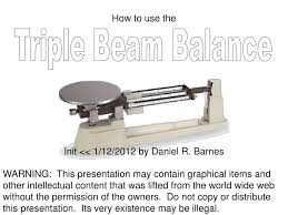 ppt triple beam balance powerpoint
