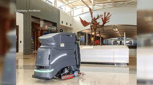 airport to use floor scrubbing robot