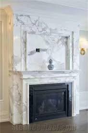 Modern Style Marble Fireplace Calacatta