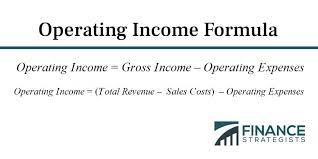 operating income meaning formula