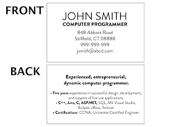 Professional Resume Business Cards Example Mini Resume Business Card