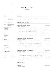 Resume Sample For Waitress Restaurant Hostess Resume Hostess Resume