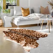 non slip faux deer rug farmhouse rug