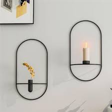 Nordic Tealight Candlestick Metal Wall