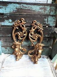 Vintage Candle Holders Candelabra Wall