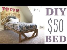 This detailed article shows you how to build a diy trundle bed with furniture sliders. Diy Modern Platform Bed Frame For Less Than 50 In Lumber Free Plans And How To Video At Www Shanty 2 Chic Com Twi Diy Twin Bed Diy Platform Bed Diy Bed Frame