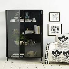 Black Frame Glass Display Cabinet