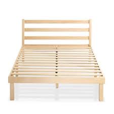Natural Wood Queen Platform Bed Frame