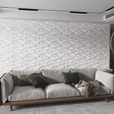 Wavy Shape Decorative Wall Panels 19 7 In X 19 7 In Pvc 3d Wall Panels In White For Interior Decor 12 Panels