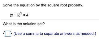 Equation By The Square Root Property