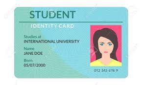 An identity document (also called a piece of identification or id, or colloquially as papers) is any document that may be used to prove a person's identity. Student Id Card University School College Identity Card With Photo Vector Illustration Royalty Free Cliparts Vectors And Stock Illustration Image 152693104