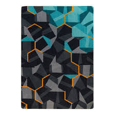 stealth teal rectangle area rug