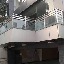 Balcony Stainless Steel Post Glass Railing
