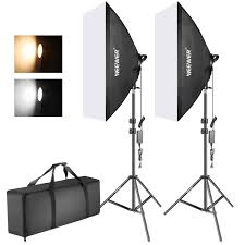 Neewer Photography Bi Color Dimmable Led Softbox Lighting Kit 20 27 Inches Studio Softbox 45w Dimmable Led Light Head With 2 Color Temperature And Light Stand For Photo Studio Portrait Video Shooting Neewer Photographic