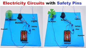 electricity circuits with safety pins