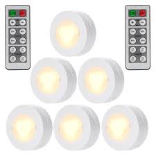 Wireless Led Puck Lights With Remote Control Battery Powered Dimmable Kitchen Under Cabinet Lighting 6 Pack Walmart Com Walmart Com